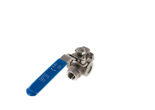 G 1/2 inch 3-Weg T-boring RVS Kogelkraan - BL3SH-AMT-012