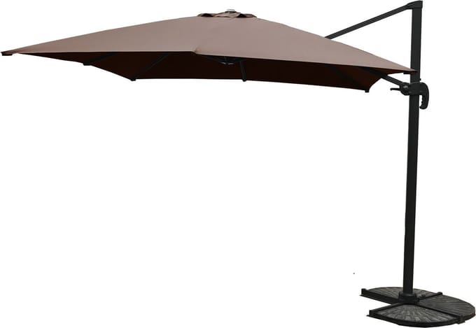 Paralux zweefparasol - 3x3m - Taupe - Kantelbaar