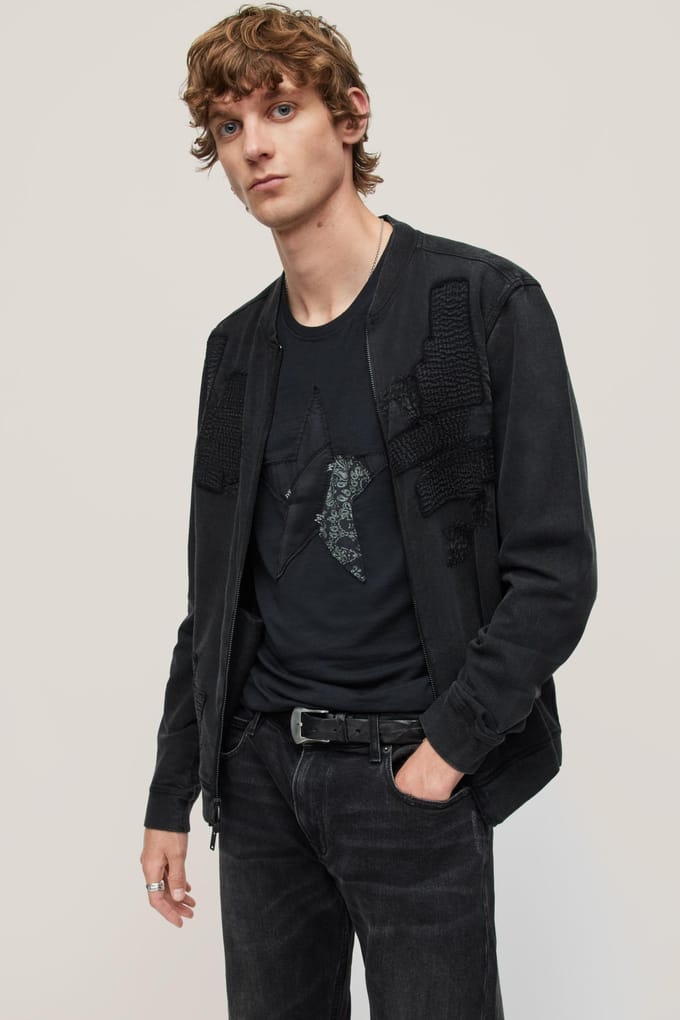 John Varvatos Farron Ls Bomber Jacket W Black Taglia: M | Bomber Outlet | Uomo | Nero