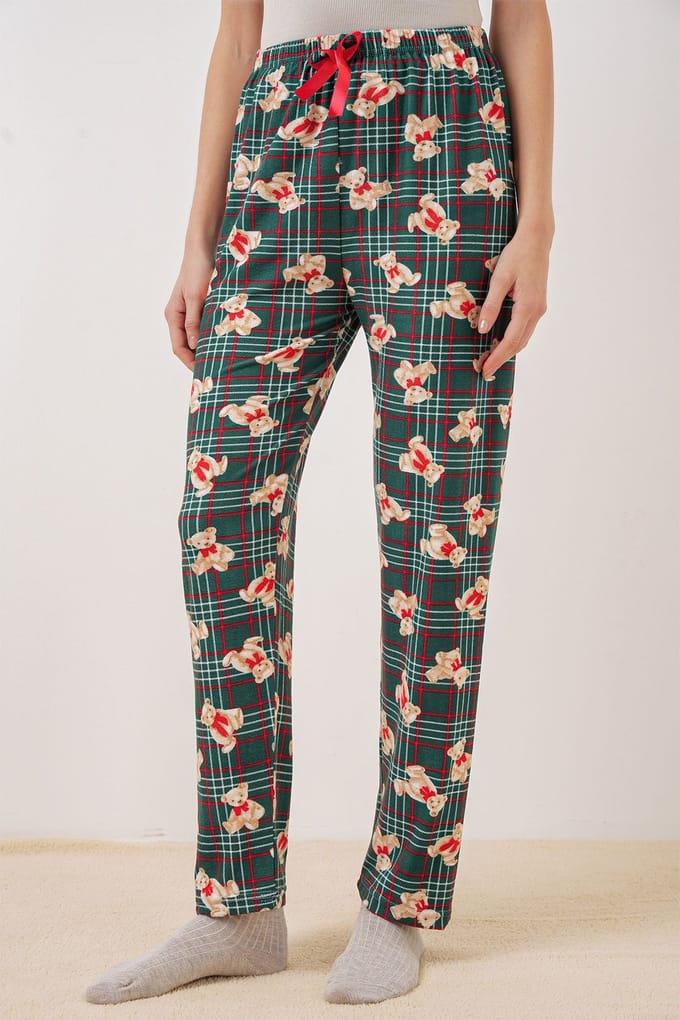 Gepatternde Mid Waist Lounge Broekstukken