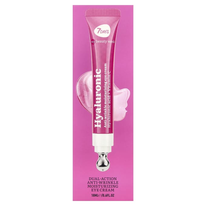 7 Dagen Schoonheid, Hyaluronzuur, Dubbele Werking Anti-Rimpel Hydraterende Oogcrème, 18ml (0,6 fl oz) white