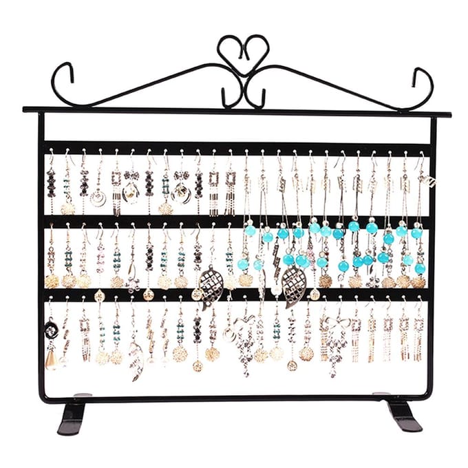 72 Gaten Oorbellen Ketting Armband Ringen Sieraden Display Standaard Hanger Houder Rek Zwart gray