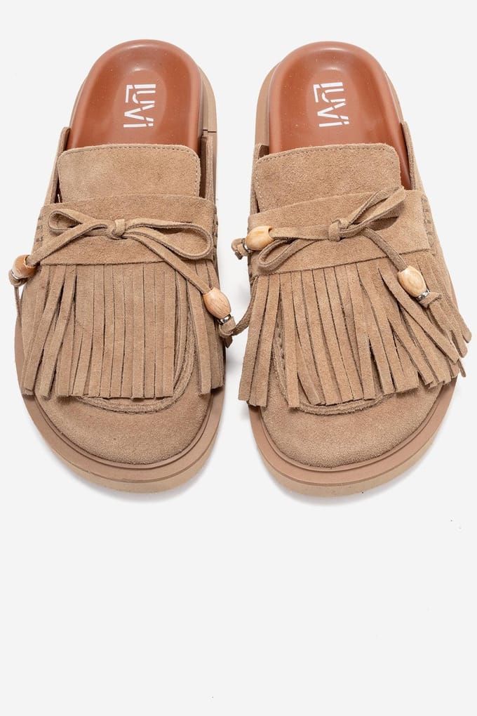 Carol Leren Mule met Kwastjes