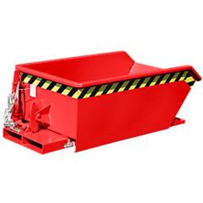 Spaanbak Bauer SMGU 230, olie- & waterdicht gelast, 230 l, rood