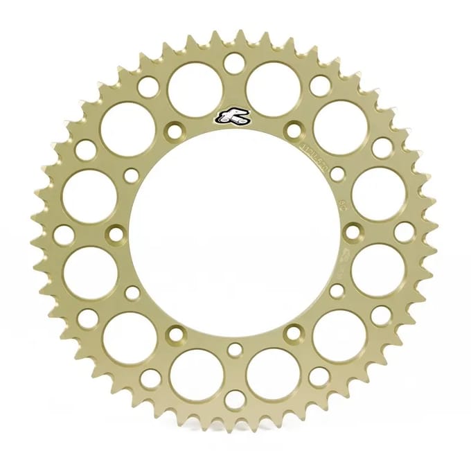 Couronne moto ultra-light anti-modder anodisé dur Renthal Suzuki DR 350 520