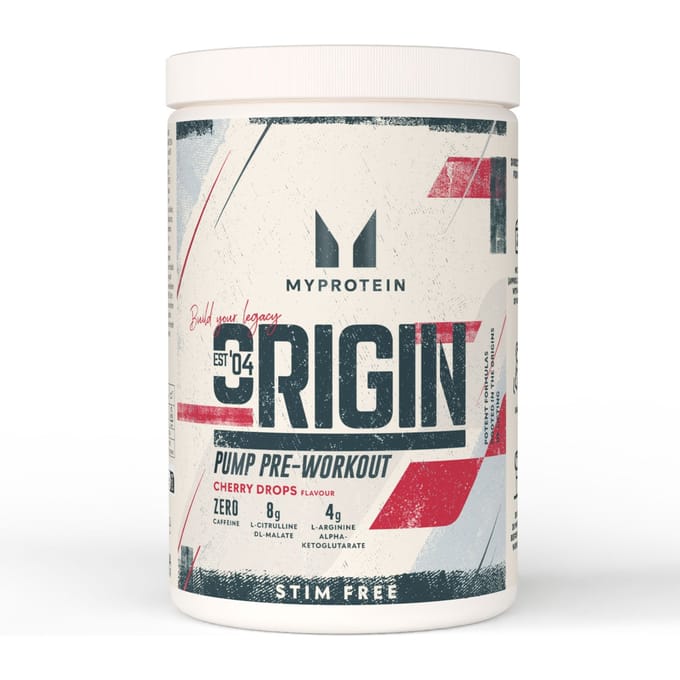 Origin Stim-Free Pre-Workout - 630G - 30servings - Cherry Drops