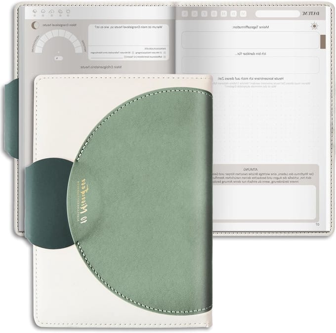 5 Minute Diary Groene Patchwork Look - Dagboek voor Zelfreflectie, Organisatie en Creativiteit
