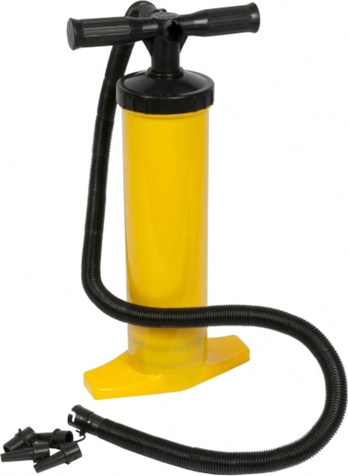Eddy Toys Dubbele hand opblaas pomp - voor luchtbed - opblaasbare boot en zwembad - handpomp