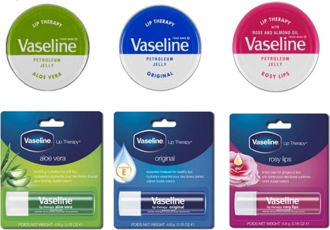 Vaseline Lip Therapy 2x 3 delig , Rosy Lips, Aloë Vera, original