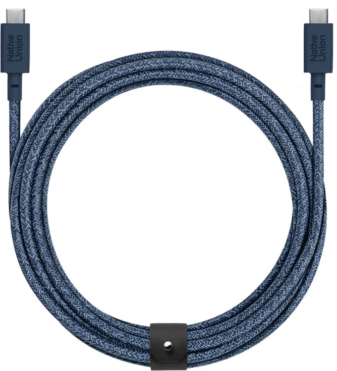 Native Union Belt Cable XL - Navy - USB-C naar USB-C - 3M - 100W