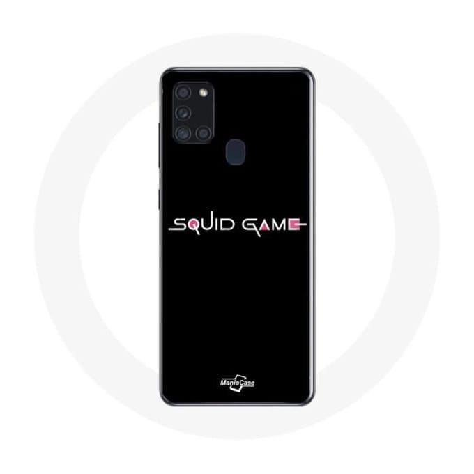 Coque - Samsung - Galaxy A21S - Souple - Noir - Squid Game logo noir