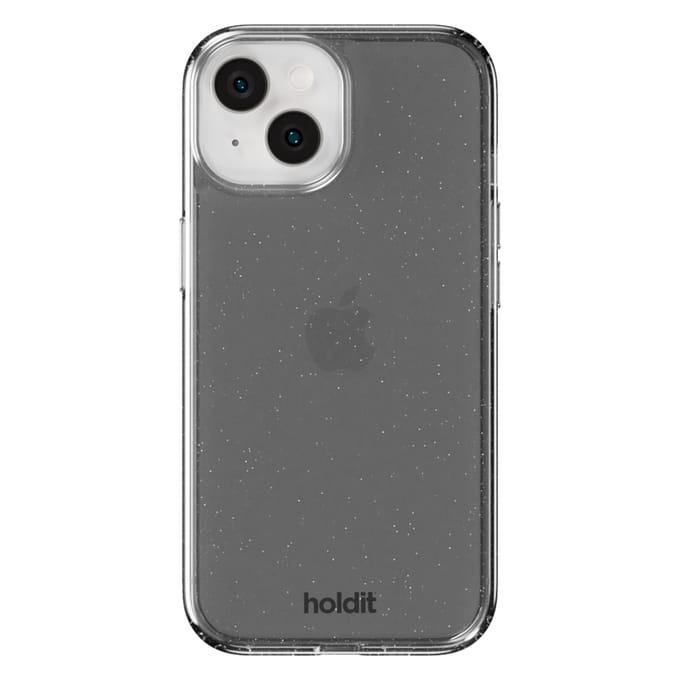 Holdit Glitter Case geschikt voor Apple iPhone 15 / 14 / 13 - Zwart