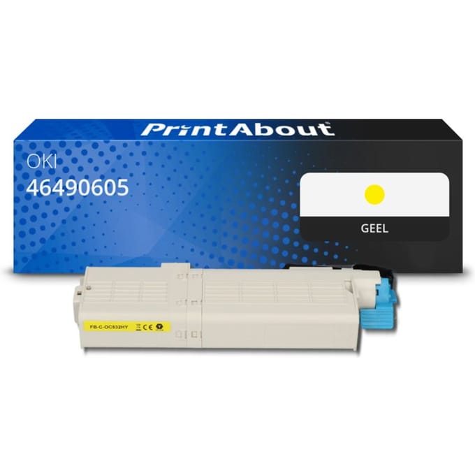 PrintAbout huismerk Toner 46490605 Geel Geschikt voor OKI