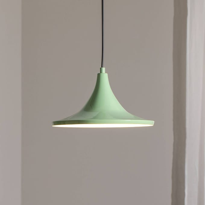 ROYALTECH Hanglamp Genisy, mintgroen, Ø 31 cm, metaal, E27