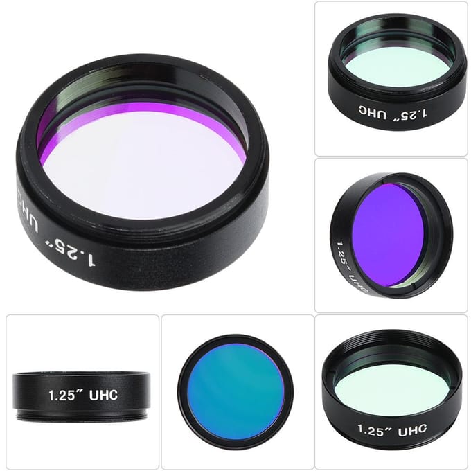 1.25 Inch 31.7mm Filter UHC Lichtvervuiling Onderdrukking Lens voor Astronomische Telescoop Monoculair black
