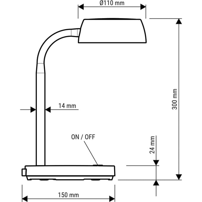 MAUL Bureaulamp MAULabby LED 3.000 K standvoet wit