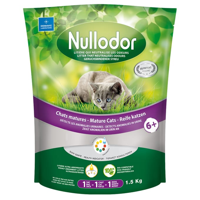 Nullodor Mature Cats Kattenbakvulling - Voordeelpakket: 3 x 1,5 kg