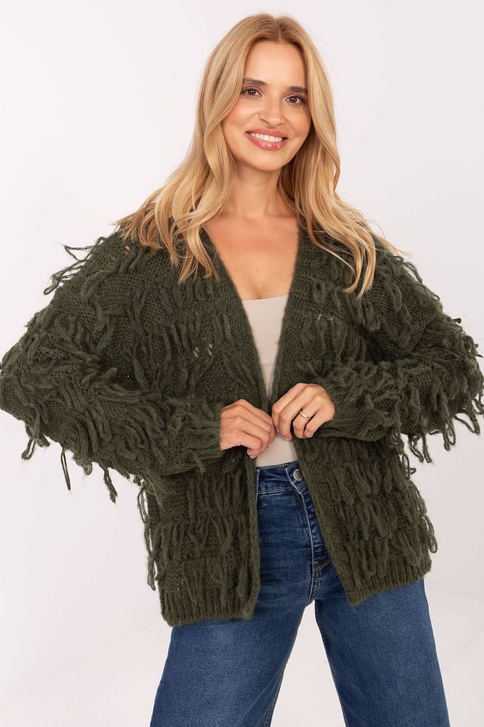 Free Spirit Cardigan - Dark Green / One Size