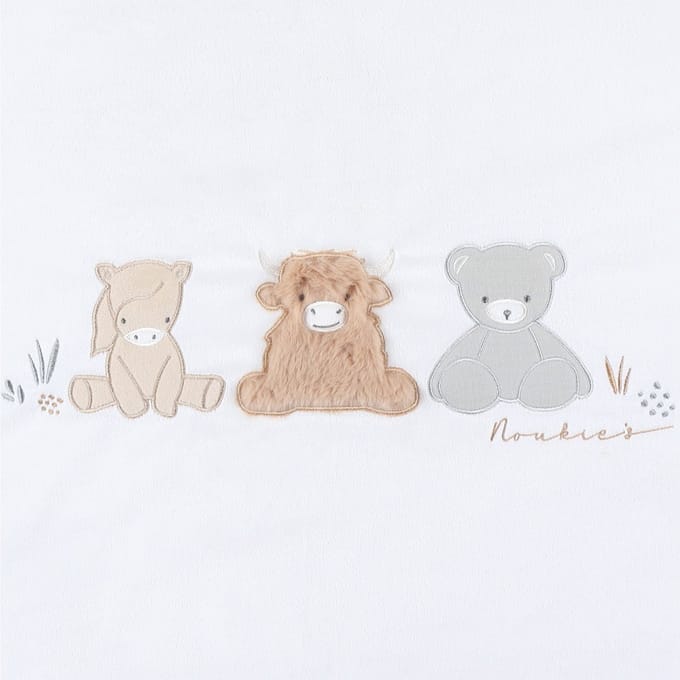 Noukie's F&O Deken - 75 x 100 cm - Veloudoux - Beige/Wit