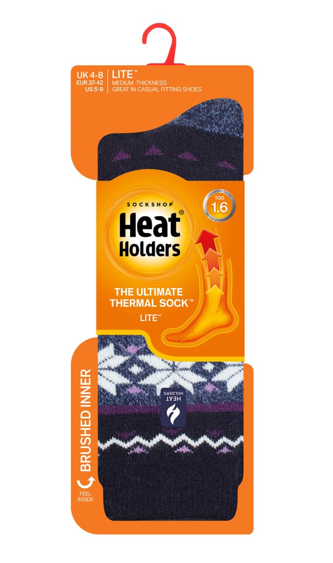 Heat Holders Lite - Geïsoleerde thermo damessokken - Denim (Lima)