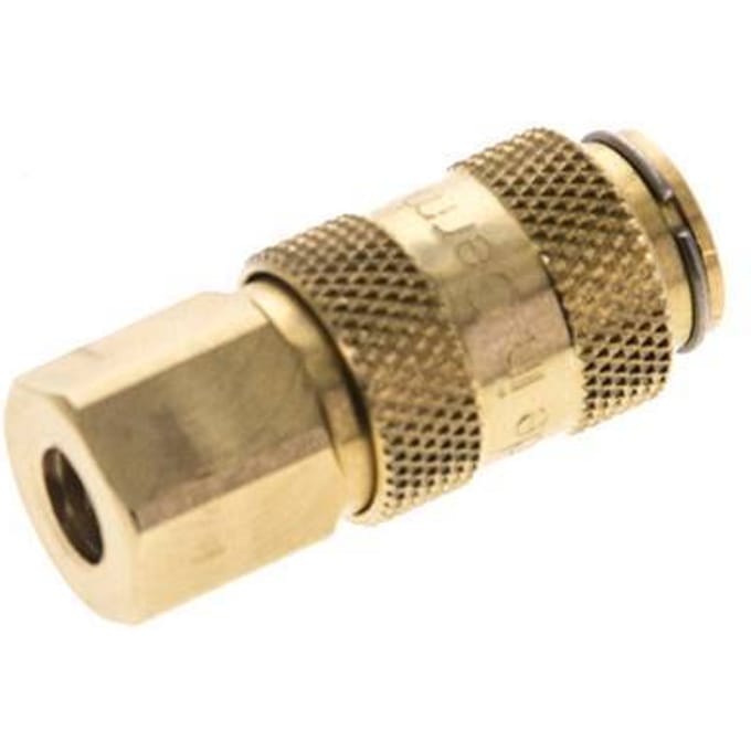Messing DN 2.7 (Micro) Luchtkoppeling Snelkoppeling M5 Binnendraad Double Shut-Off - CLS2-F-B-SV-P-5