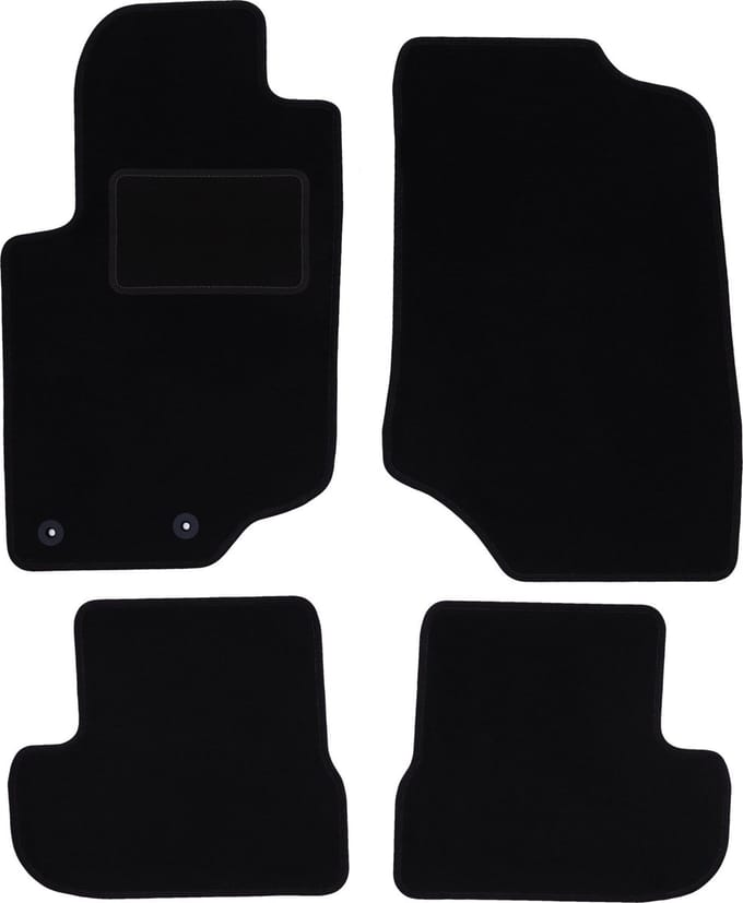 Zwarte veloursmatten voor: Peugeot 207CC coupé, cabrio (2006-2012)