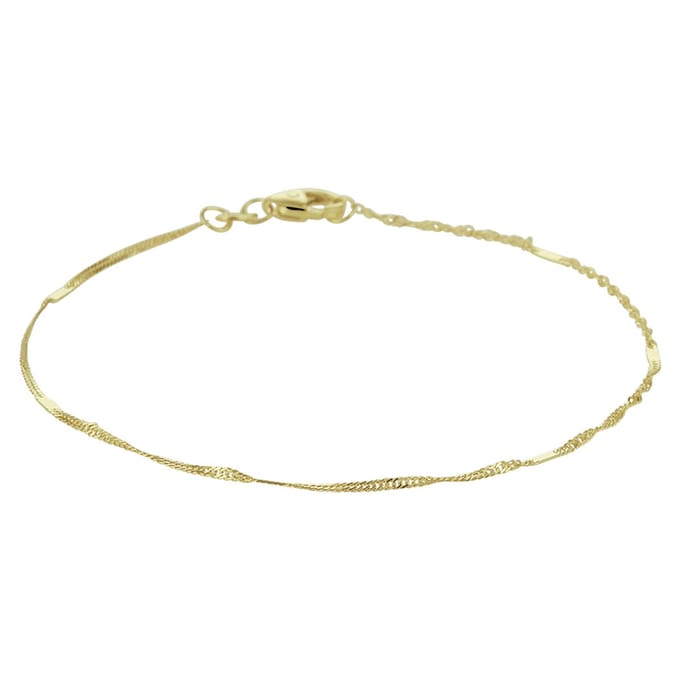 Sparkle14 Armband Singapore 1,1 mm 18 cm - Goud