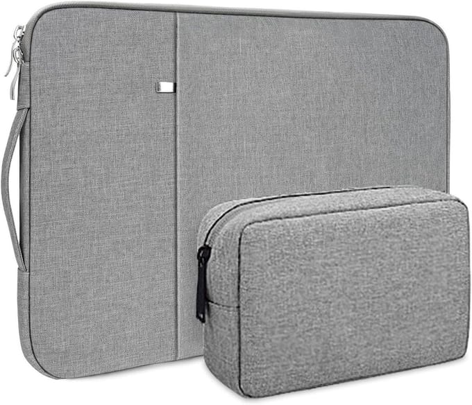 Laptop Hoes voor 15.6 inch Notebook - Lichtgrijs, Bescherming, Draagbaar en Stijlvol