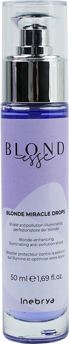 Inebrya, Gouttes Miracle Blonde, Sérum Capillaire, Pour la Neutralisation des Tons Jaunes, 50 ml