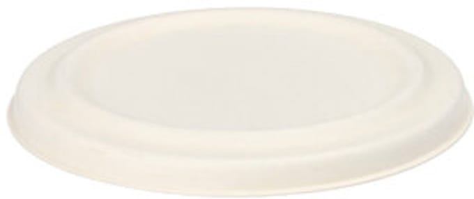 50 Deksel voor soep cup van suikerriet pure Ø 10 cm wit