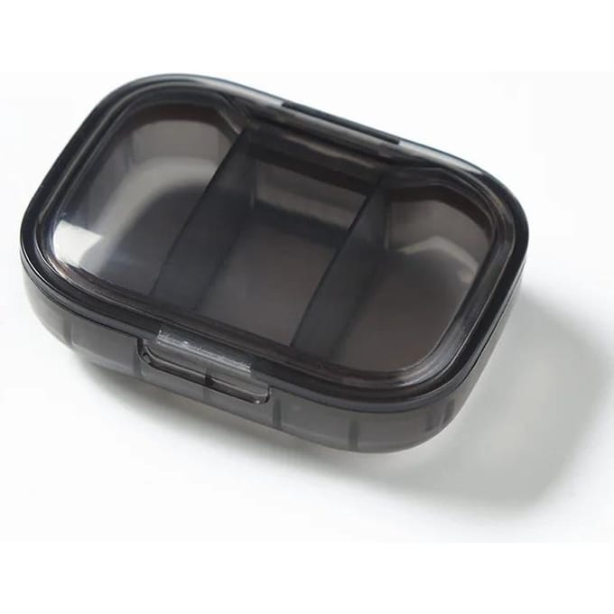 Mini medicijn pillendoos opbergdoos pillen dispenser pillen organizer tablet pillendoos case container zwart