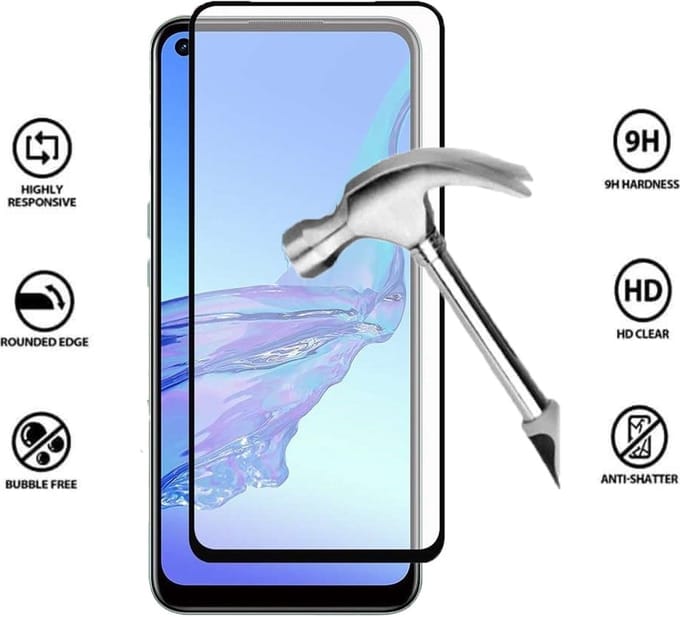 Geschikt Voor Oppo A53s/A53 Screenprotector - Fonu Fullcover Beschermglas - Screen Protector - Glass Protector - Full Screen - Gehard Glas