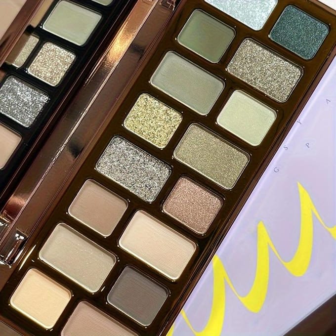16-kleurige Oogschaduw Palet Levendige Matte en Parelmoer Afwerkingen met Explosief Flash Effect Retro Stijlen Oogschaduw Make-up gray