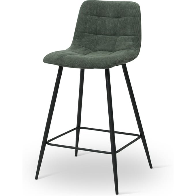 Milton & Oldbrook Ribstof Lage Barkruk Berlin Groen