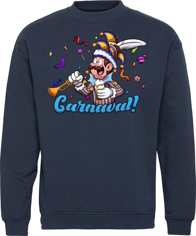 Sweater Carnavalluh | Carnaval | Carnavalskleding Dames Heren | Navy | maat M