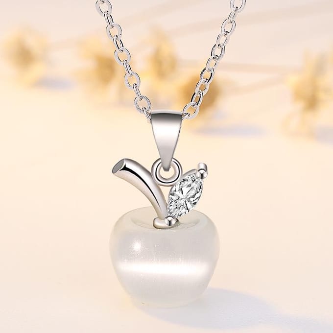 Koppels Hanger Appelvorm Ketting Sieraden Cadeau beige