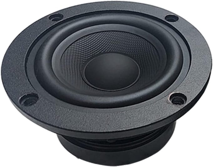 Full Range Speaker - Woofer Audio - Muziek Luisteren - Carbon Woven Basin - 3.5 Inch - Transparant