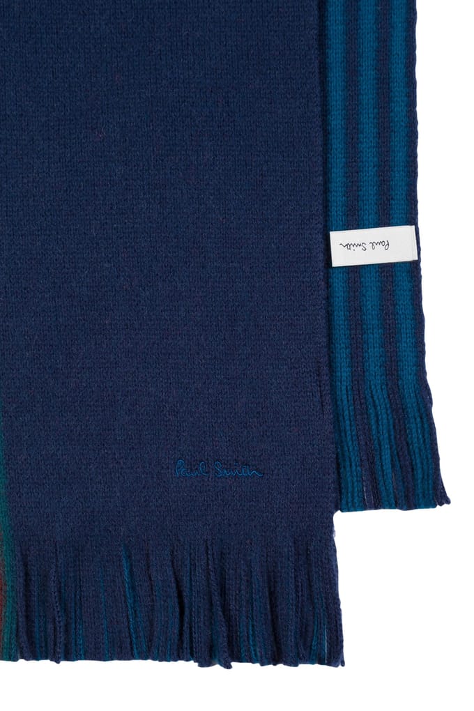 Paul Smith Scarf Multi Edge Reversible Navy Taglia: OS | Outlet | Uomo | Blu