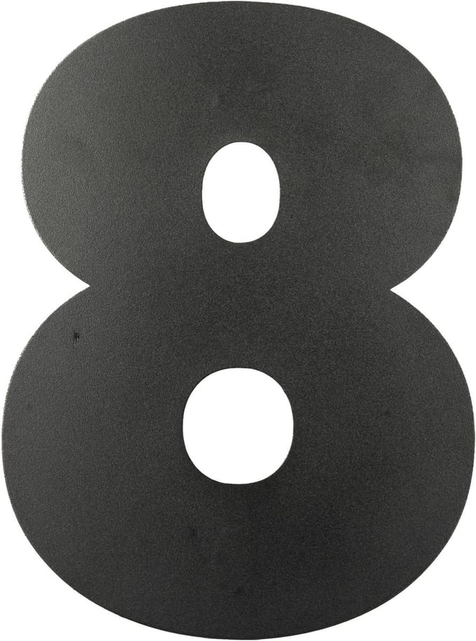 Wovar Huisnummer Zwart 15 cm Nummer 8 | Per Stuk