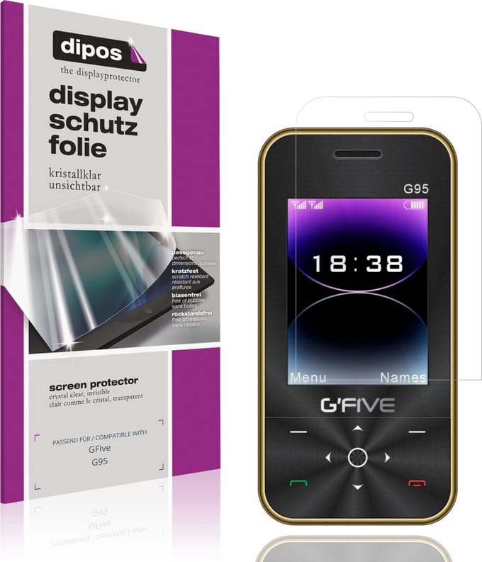 dipos – 4x Beschermfolie geschikt voor GFive G95 | Krasbestendige & heldere Screenprotector Ultra-Thin