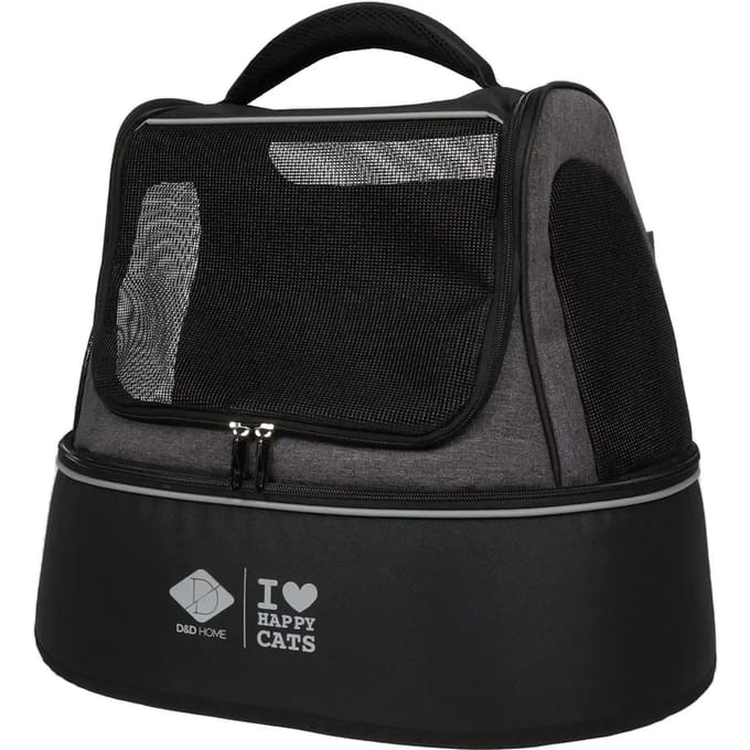 D&D Home - Phoebe - Reismand Katten - Kattenreismand - Stof & Gaas - 50x35x40cm