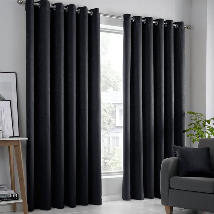 Klassieke dim-out ooggordijnen - set van 2 - 100% polyester