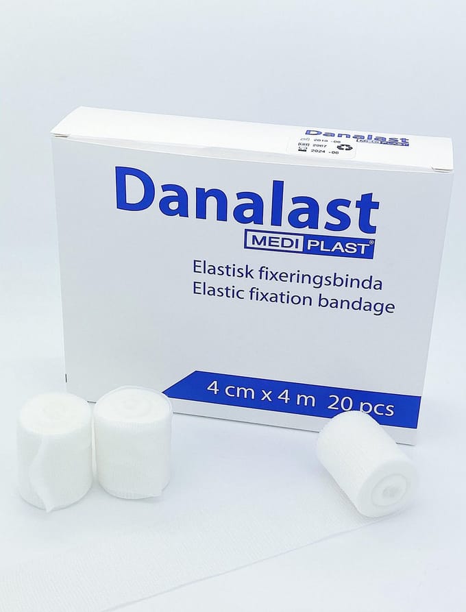 Danalast Elastisch Fixatiewindsel 4cm x 4m - Doos 20 Stuks