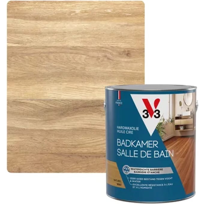 V33 Hardwaxolie Parket Extra Waterproof Transparant Mat 2,5l