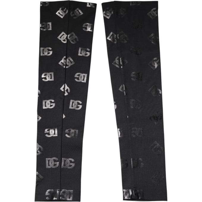 Zwarte DG Logo Monogram Wol Stretch Mouwen