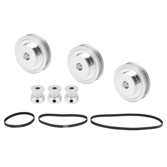Roue synchrone 20 dents 60 dents, alésage 8 mm, courroie de distribution 2GT200280400 mm white
