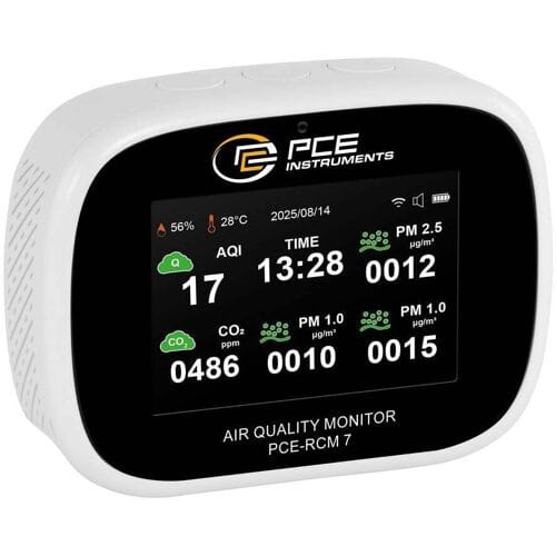 PCE Instruments PCE-RCM 7 Kooldioxidemeter Koolstofdioxide Met temperatuurmeting, Met USB-interface
