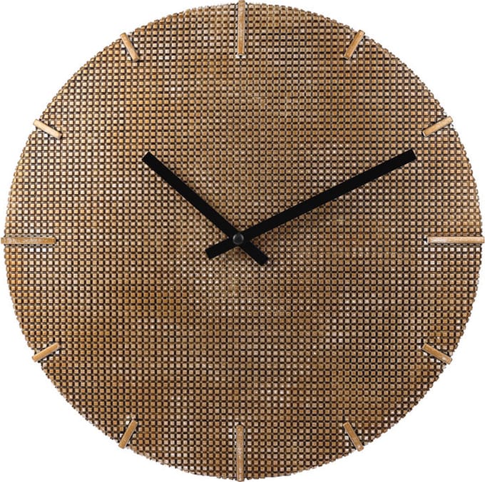 SensaHome Wandklok Boston - Luxe Industrieel Design - Roest look - Ø30cm - Brons