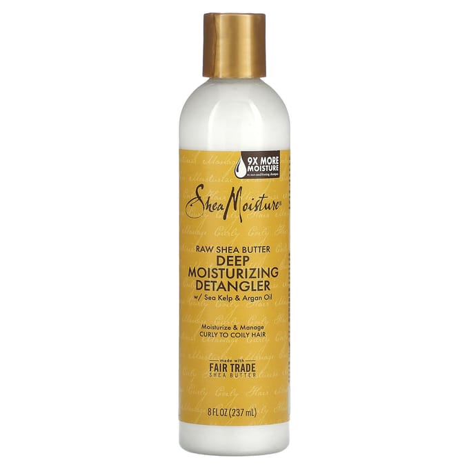 SheaMoisture, Beurre de karité brut, Démêlant hydratant en profondeur, 237 ml (237ml) yellow