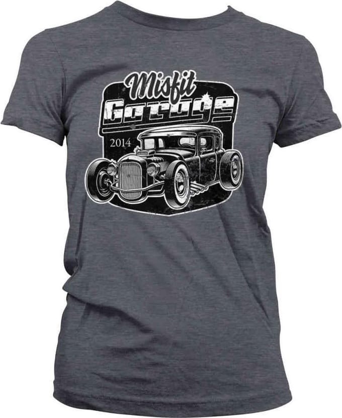 Misfit Garage Dames Tshirt -S- Rod Grijs